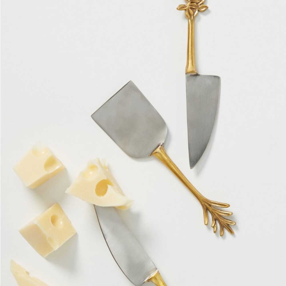Anthropologie Herbiflora Cheese Knives Set/3 NWT - Picture 6 of 7